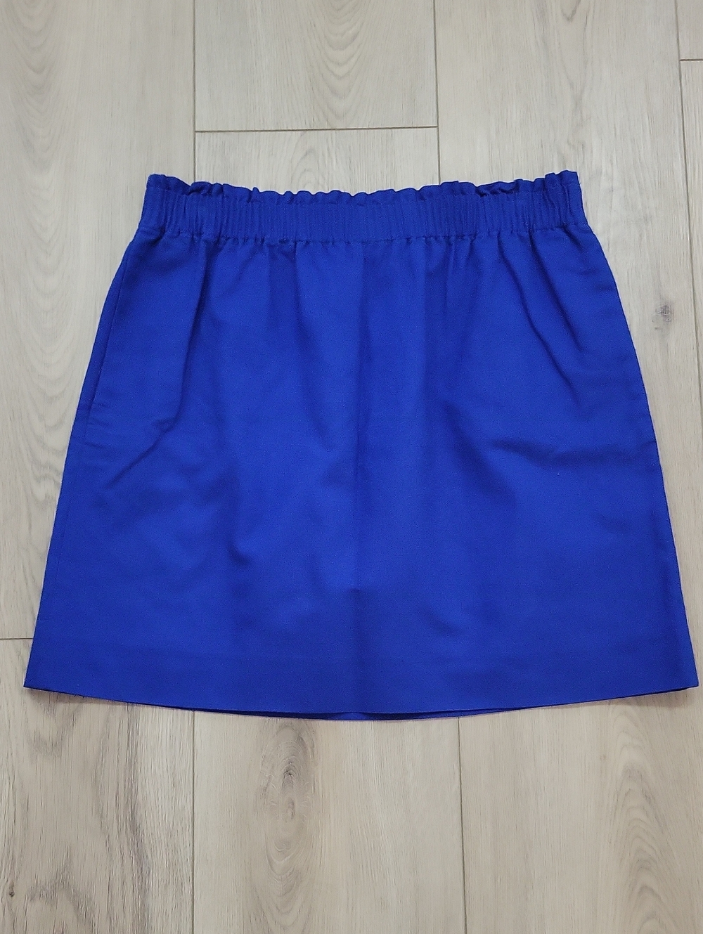 J. Crew Electric Blue Elastic-Waist Mini Skirt